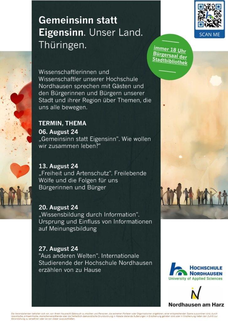 Veranstaltung „Gemeinsinn statt Eigensinn“ im Ratssaal der Stadt Nordhausen