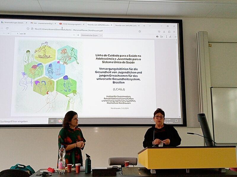 Prof. Dr. Mariana Arantes Nasser und Prof. Dr. Petra J. Brzank