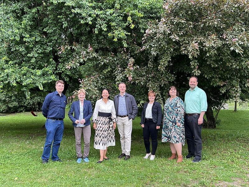 Teilnehmende des Nachtreffens der DFG-Delegationsreise an der Hochschule Nordhausen diskutieren zukünftige Forschungskooperationen (Foto: HSN)