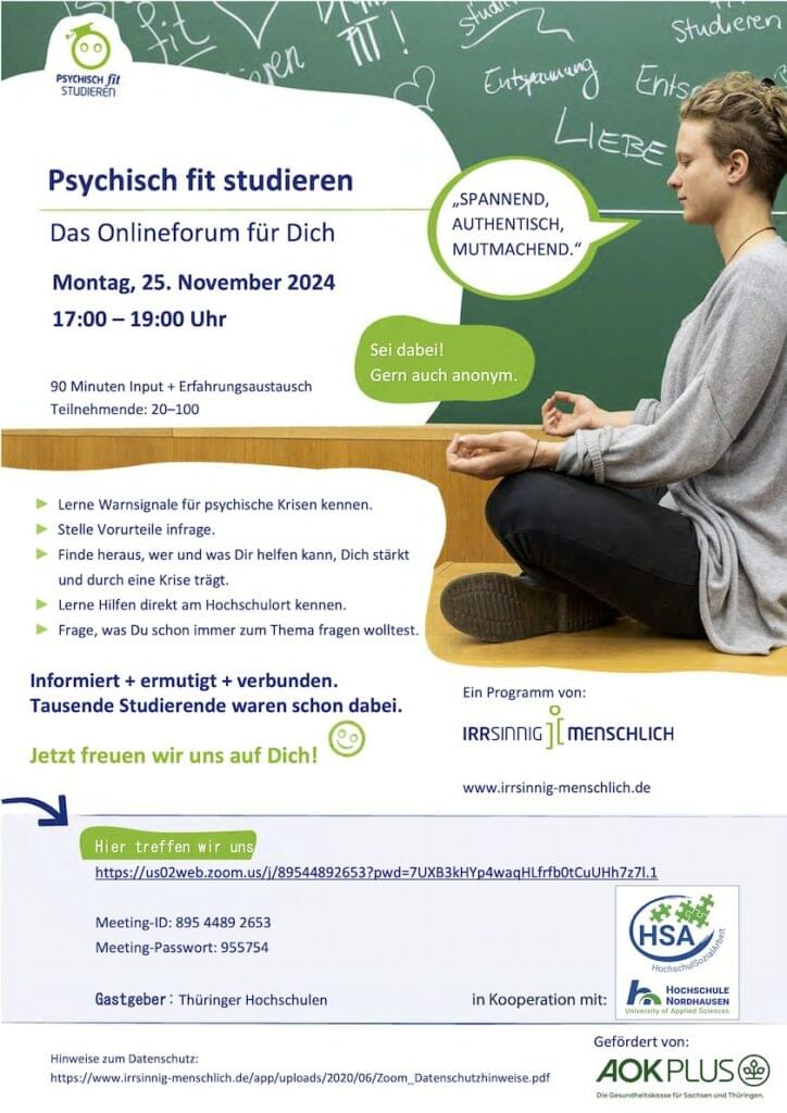 Plakat mit Informationen zur Veranstaltung