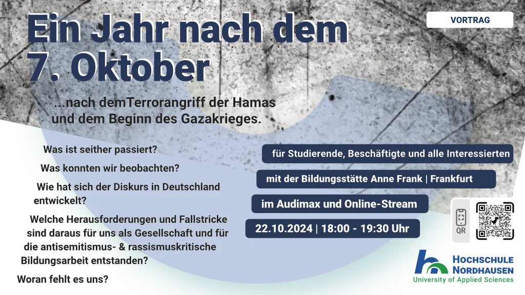 Vortrag "Ein Jahr nach dem 7. Oktober"